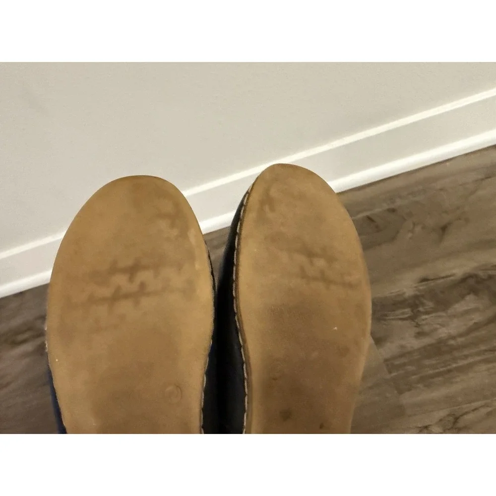 Charix Black Leather Slip On Loafers Flats Minimalist Lagenlook 40 9 Artisan